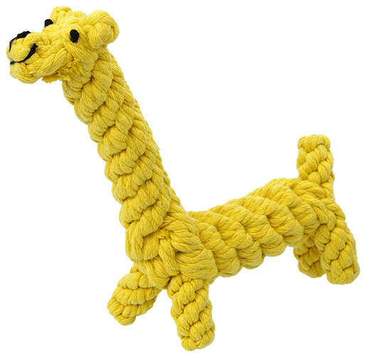 Dog Fantasy Игрушка веревочная желтая в виде жирафа
