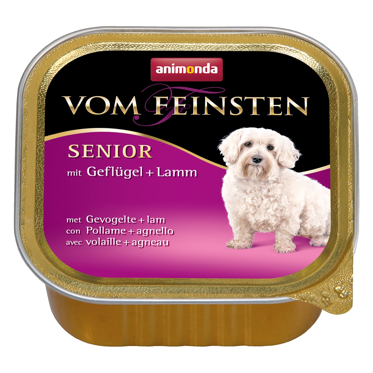 Vom Feinsten Senior консервы для собак старше 7 лет, с мясом домашней птицы и ягненком, Animonda