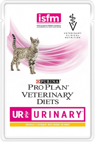 Veterinary Diets UR Urinary влажный корм для кошек для лечения и профилактики МКБ, с курицей, Purina Pro Plan от зоомагазина Дино Зоо