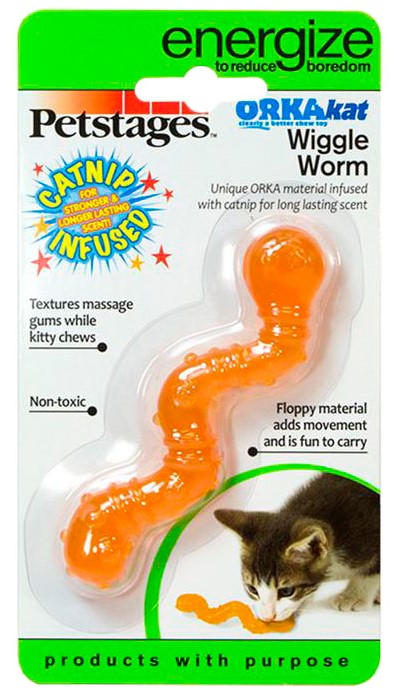 Petstages игрушка для кошек Energize ОPKA червяк 11 см