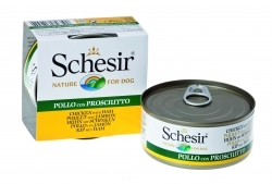 Schesir 150 гр консервы для собак цыпленок/ветчина (банка)