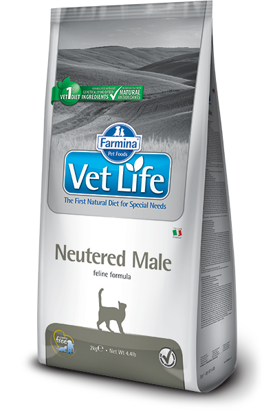 Vet Life Cat Neutered Male Корм сухой для кастрированных котов (5 кг), Farmina