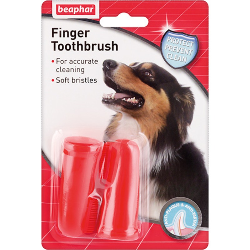 Beaphar Зубная щетка двойная  для собак на палец от зоомагазина Дино Зоо