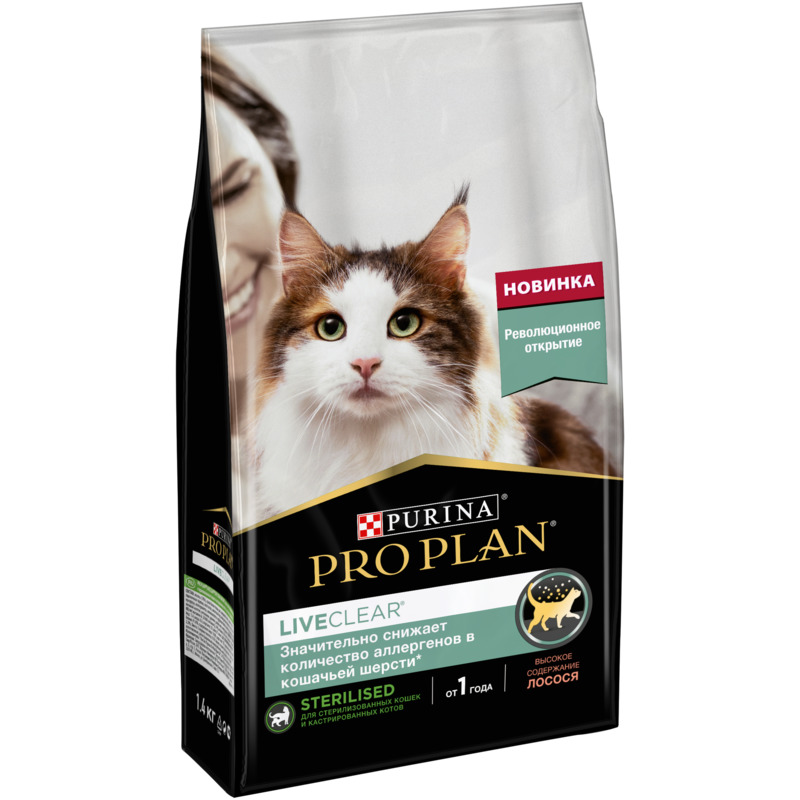 Purina Pro Plan LiveClear сухой корм для стерилизованных  кошек Лосось