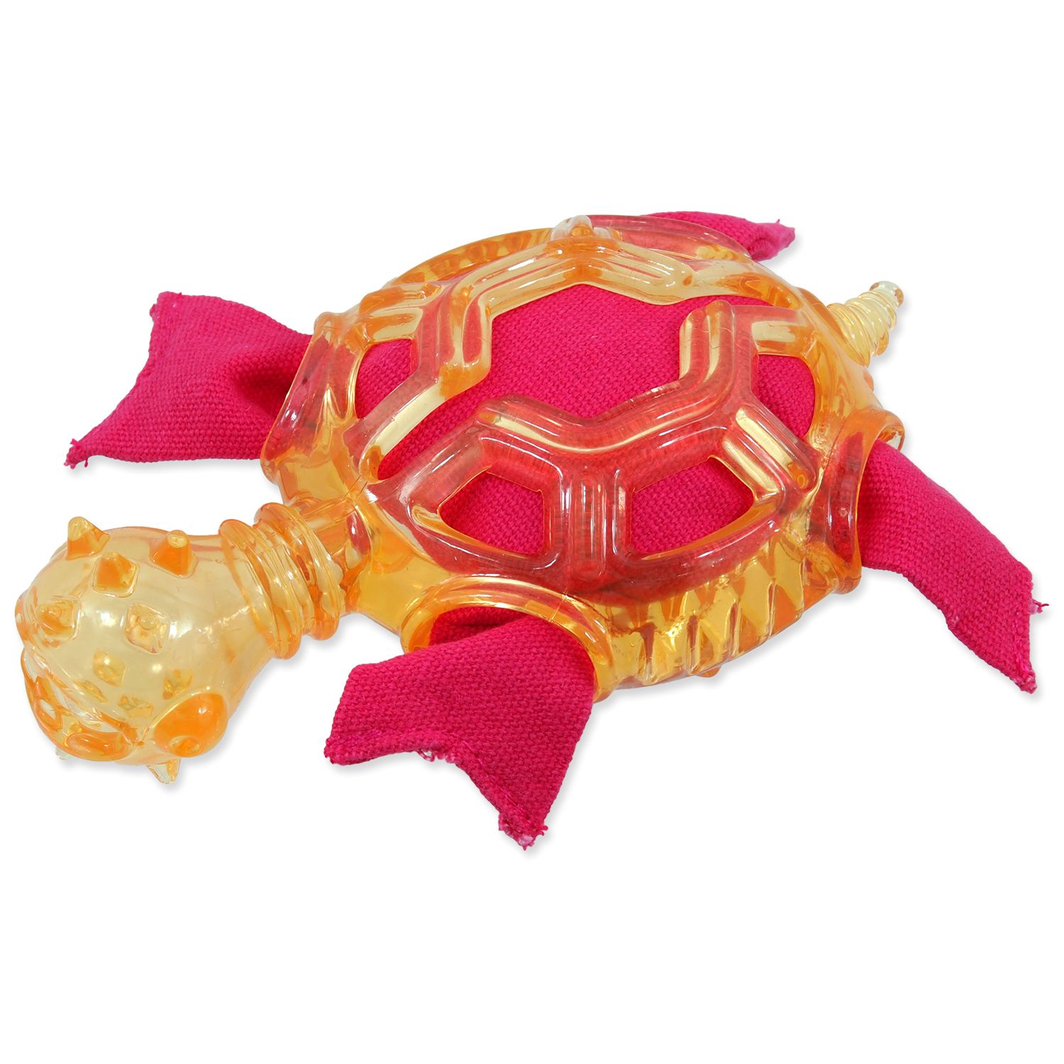 Игрушка для собак черепаха оранжевая 16 см Dog Fantasy от зоомагазина Дино Зоо