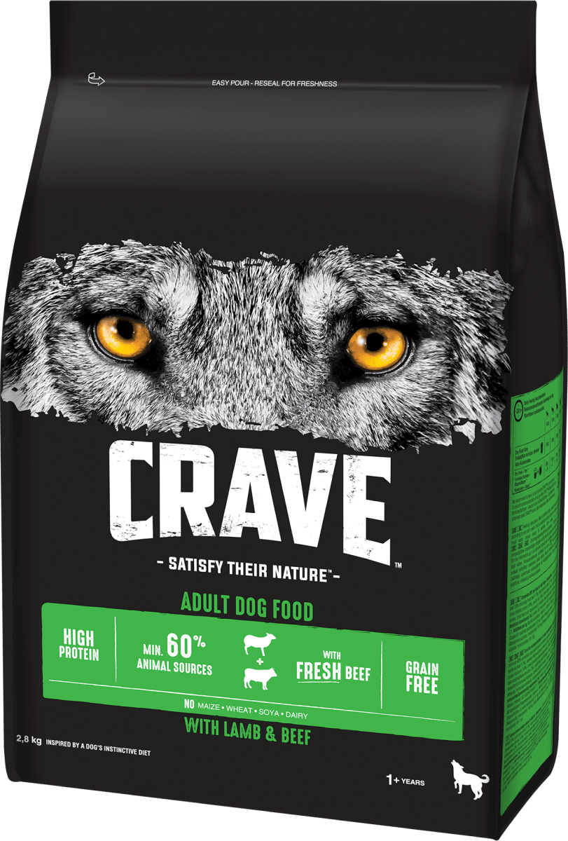Crave сухой корм для собак с говядиной и ягненков 2.8 кг от зоомагазина Дино Зоо