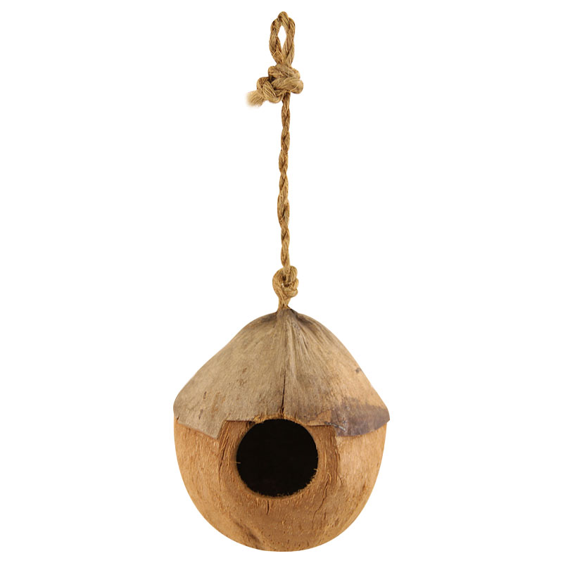 Домик NATURAL для птиц из кокоса "Бунгало", 100-130мм, Triol от зоомагазина Дино Зоо
