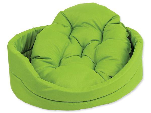 лежанка овальная с подушкой зеленая 42*34*14см, Dog Fantasy от зоомагазина Дино Зоо