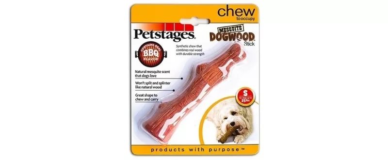 Petstages игрушка для собак Mesquite Dogwood с ароматом барбекю 16 см маленькая от зоомагазина Дино Зоо