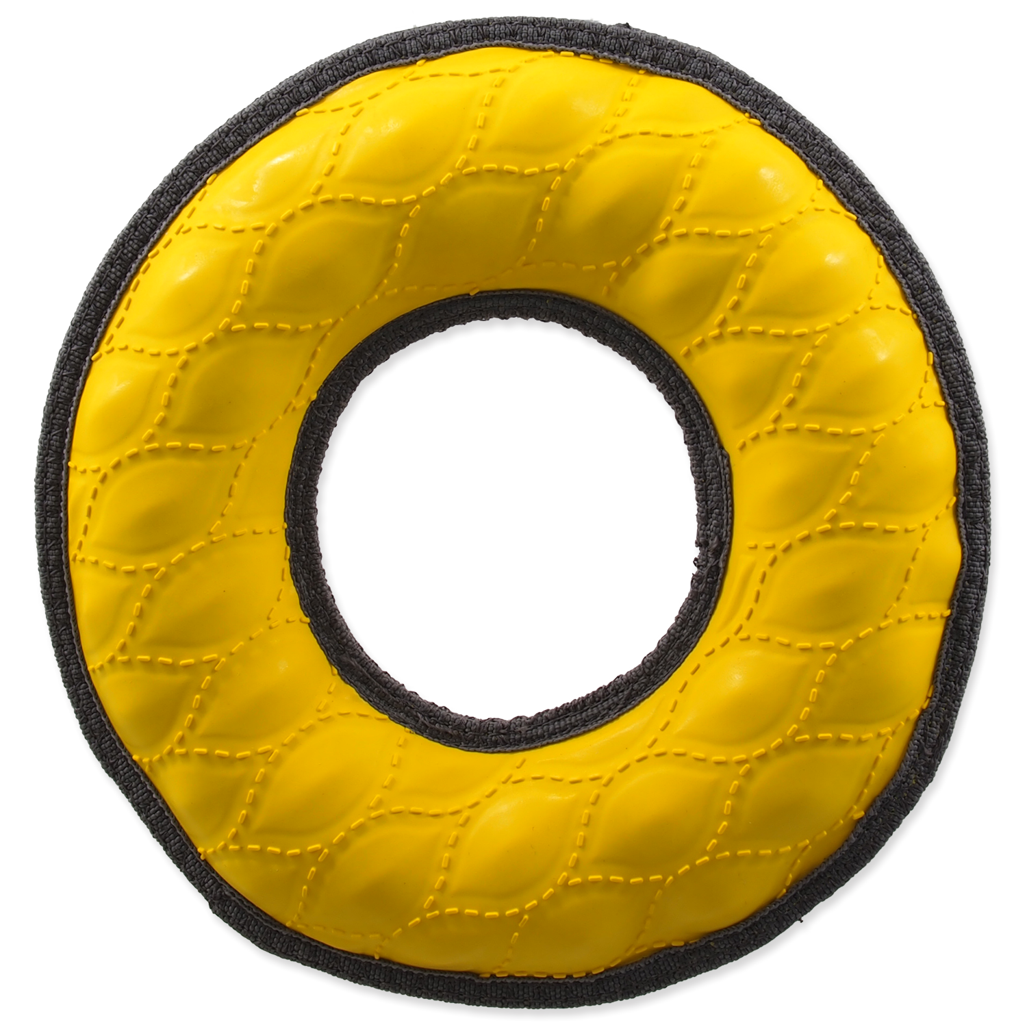 Игрушка для собак резиновая кольцо желтое 22 см Dog Fantasy от зоомагазина Дино Зоо