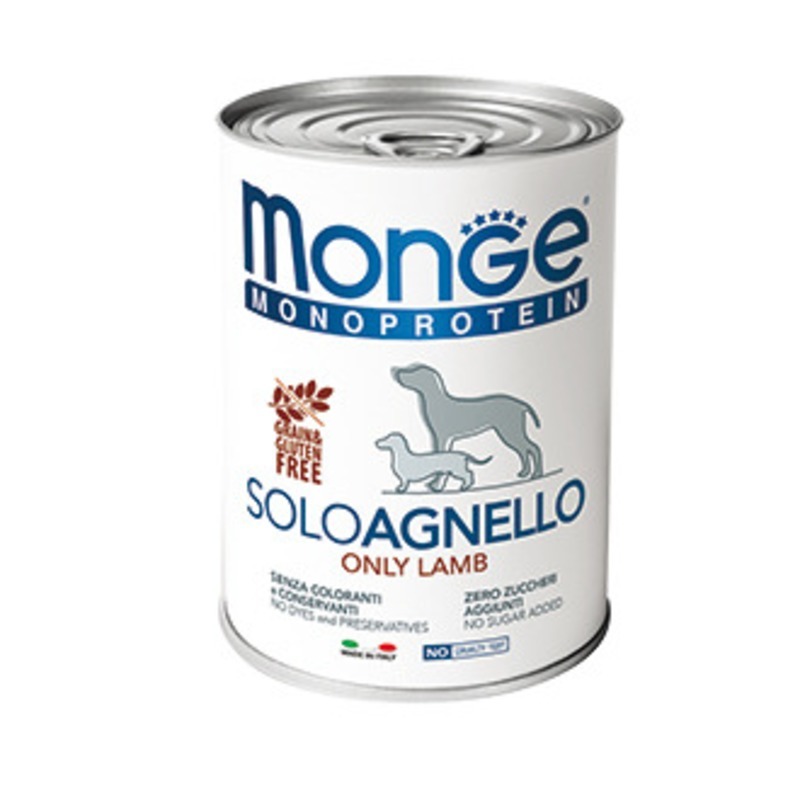 Monoprotein консервы для собак, с ягненком, Monge