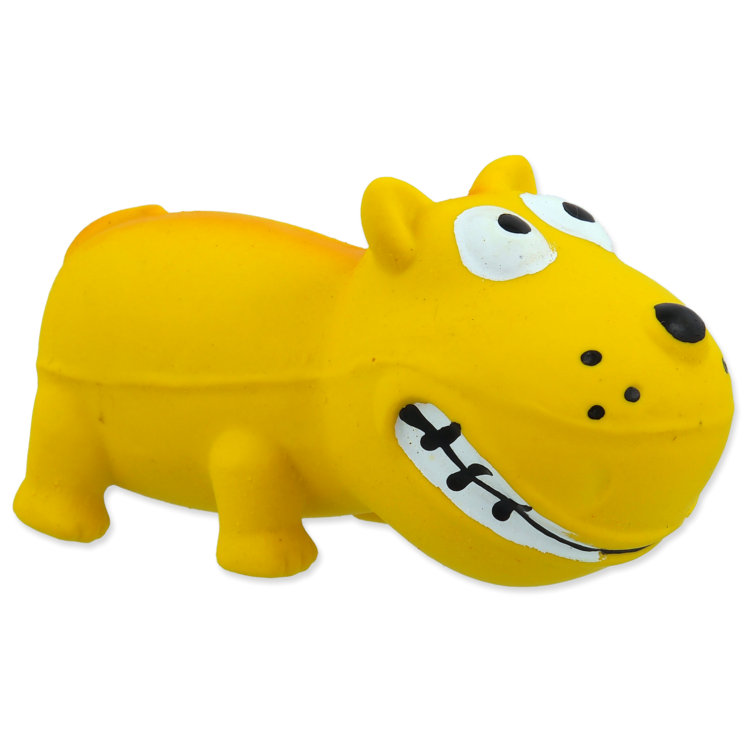 Игрушка для собак мини собачка желтая со звуком 9 см Dog Fantasy