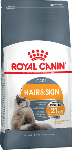 Hair and Skin Care 33 корм для взрослых кошек в целях поддержания здоровья кожи и шерсти, Royal Canin от зоомагазина Дино Зоо