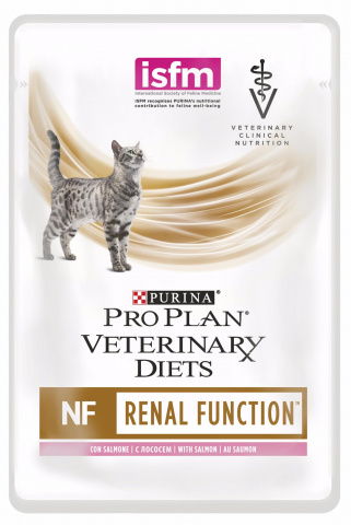 Purina Pro Plan Vet Diet 85г. Корм влажный для кошек при заболевании почек NF Лосось  (пауч) от зоомагазина Дино Зоо