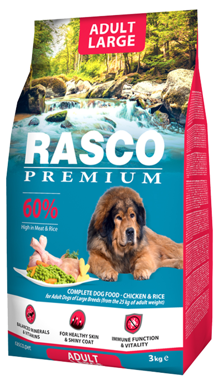 Rasco Premium Сухой корм с курицей для взрослых собак крупных пород от зоомагазина Дино Зоо