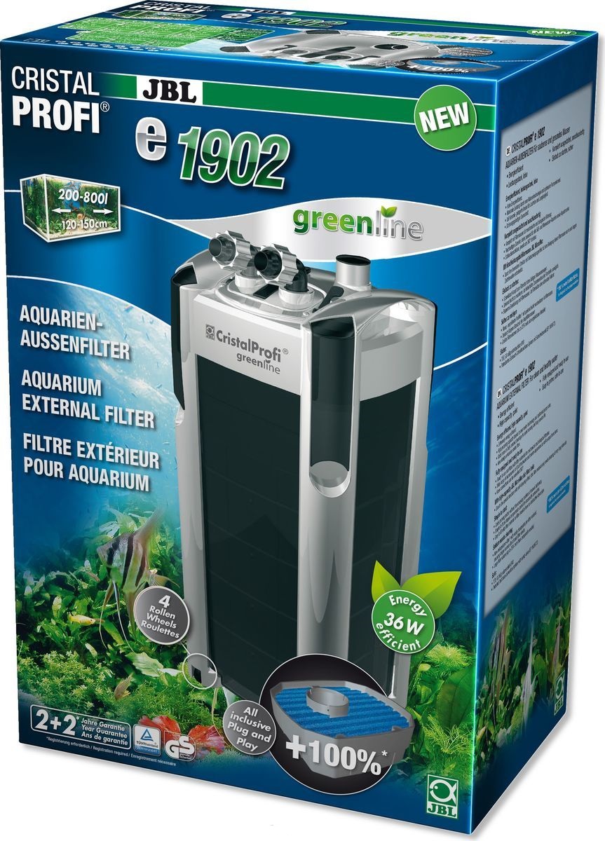 JBL CristalProfi e1902 greenline + - Внешний фильтр для аквариумов объемом 200-800 л от зоомагазина Дино Зоо