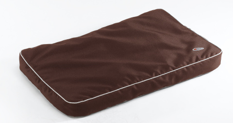 Подушка-лежак для животных POLO 80 коричневая, со съемным непромокаемым чехлом (нейлон) 50х80х8 см, Ferplast