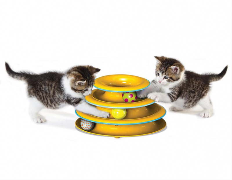 Petstages игрушка для кошек Трек 3 этажа основание 24 см. от зоомагазина Дино Зоо