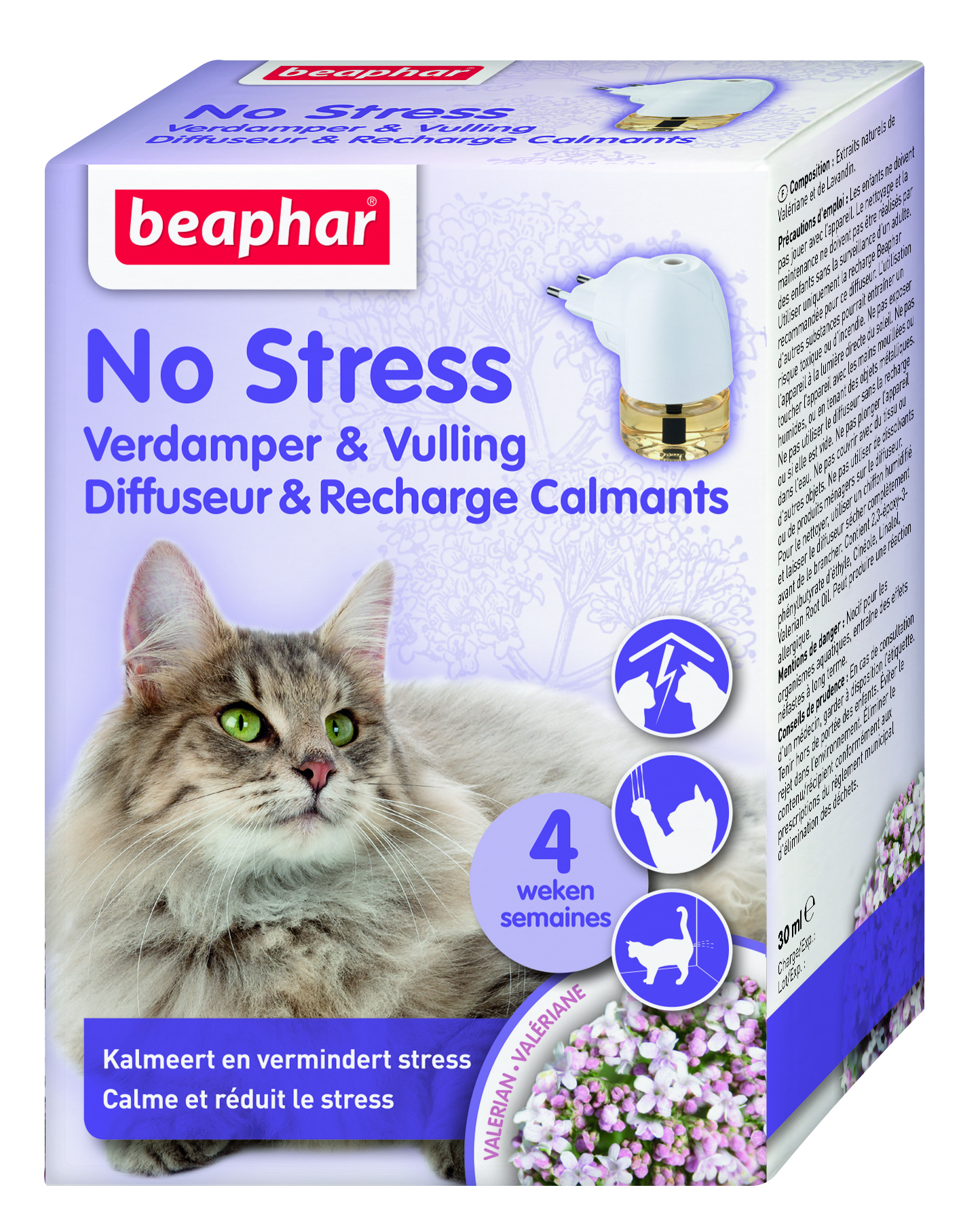 Beaphar No Stress набор: диффузор со сменным блоком для кошек 30 мл