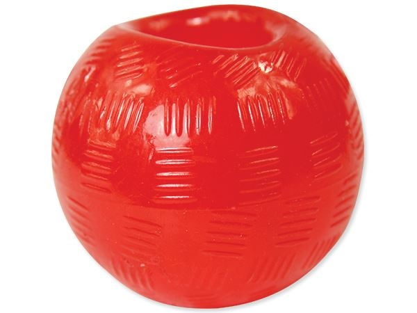 Игрушка для собак мячик с отверстием красный, Dog Fantasy