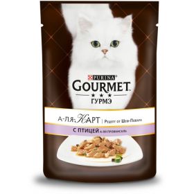 GOURMET ALCTE 85 г корм консервы для кошек Домашняя Птица/Овощи (пауч)
