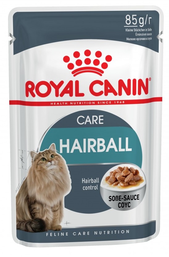 Hairball Care влажный корм для взрослых кошек в соусе (85 г), Royal Canin