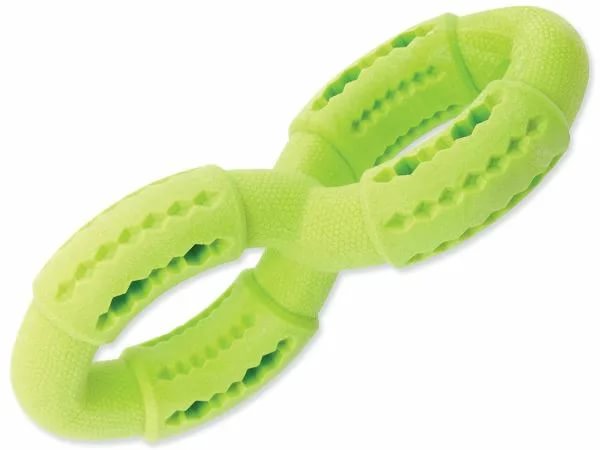 Игрушка для собак резиновая двойное кольцо для угощений зеленое 19 см Dog Fantasy от зоомагазина Дино Зоо