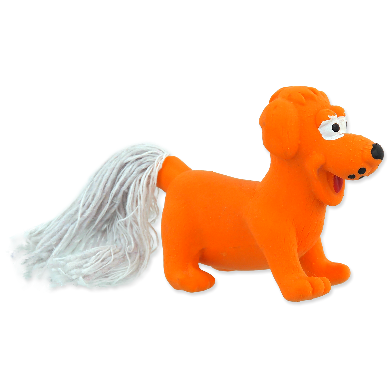 Игрушка для собак латексная мини собачка оранжевый со звуком 7 см Dog Fantasy