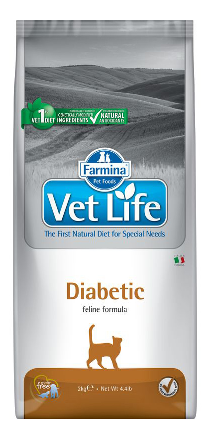 Vet Life Cat Diabetic Корм сухой для кошек при диабете , Farmina