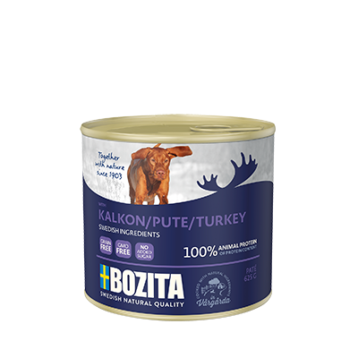 BOZITA 625 г Turkey, мясной паштет с индейкой для собак