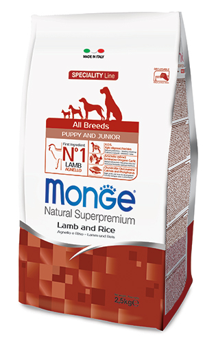 Monge Dog  Speciality Puppy&Junior корм для щенков всех пород ягненок с рисом и картофелем от зоомагазина Дино Зоо