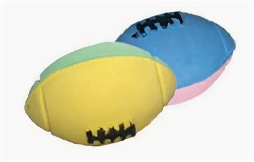 Мячик зефирный регби 6 см двухцветный, Каскад
