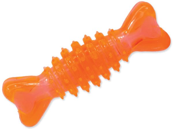 Игрушка для собак резиновая косточка оранжевая 12см, Dog Fantasy