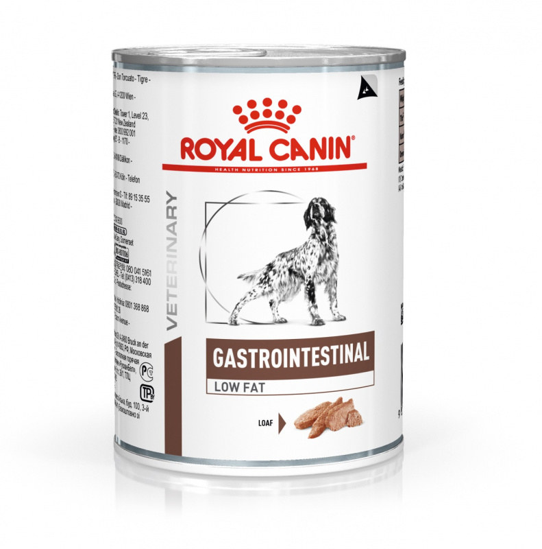 Gastro Intestinal Low Fat консервы для собак с ограниченным содержанием жиров при нарушениях пищеварения, Royal Canin
