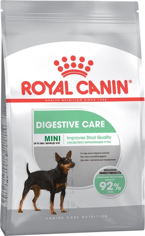 Mini Digestive Care корм для малых собак с чувствительным пищеварением для мелких пород, Royal Canin